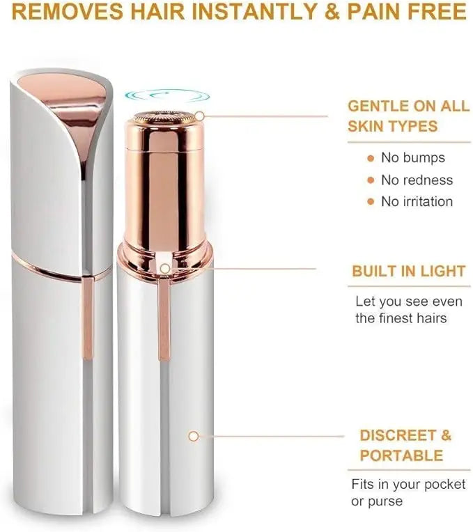 Painless Facial Hair Remover for Women – Sensor Light & Gentle Epilator - Flyzeo Store