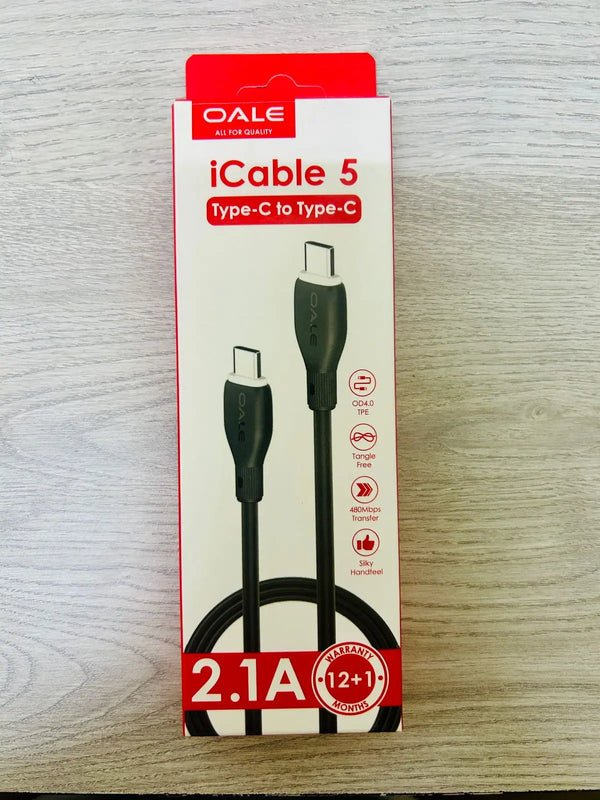 Type-C to Type-C Fast Charging Cable 2.1A – Durable 13-Month Warranty - Flyzeo Store